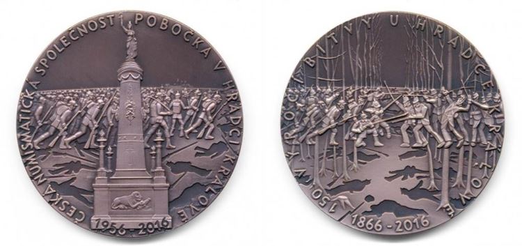 Nová medaile s motivem 150. výročí bitvy u Hradce Králové 1866